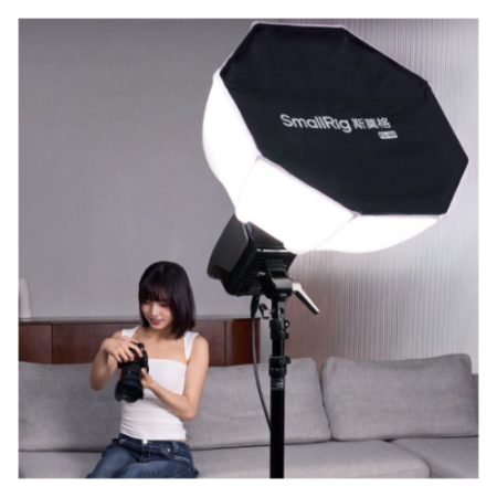 SmallRig 6408 FL-90 - składany softbox typu Lantern (90cm, szybkie rozkładanie, Bowens) - przykład użycia